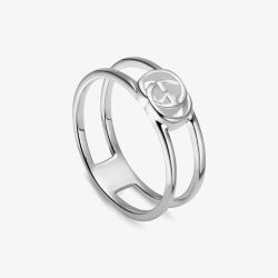 Gucci Interlocking Silver 6mm Ring YBC2980360010