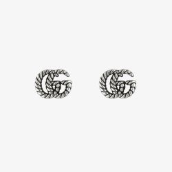 Gucci GG Marmont Sterling Silver 'G' Stud Earrings YBD62775500100U