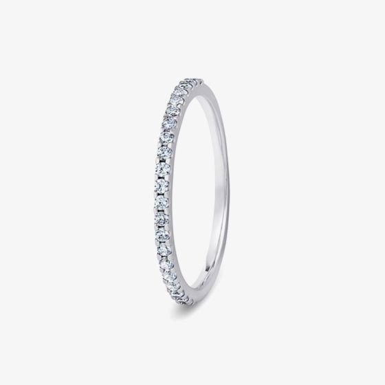 18ct White Gold 0.20ct Diamond Claw Set Eternity Ring RMW-150-050-020-18W