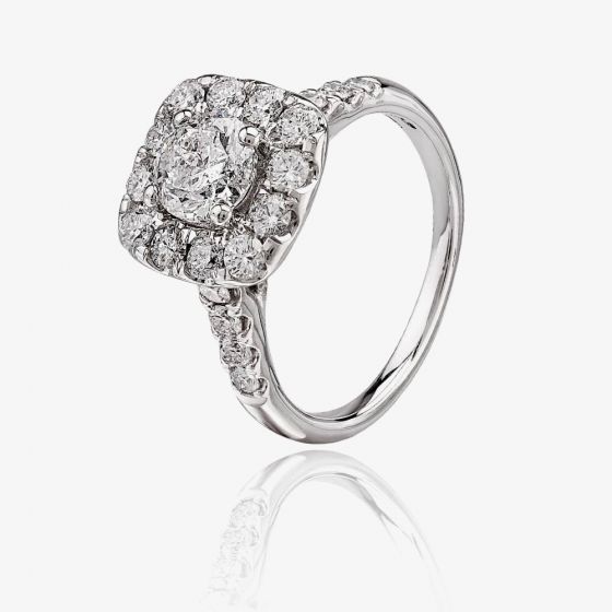 18ct White Gold 2.00ct Diamond Cluster Ring TH011628R