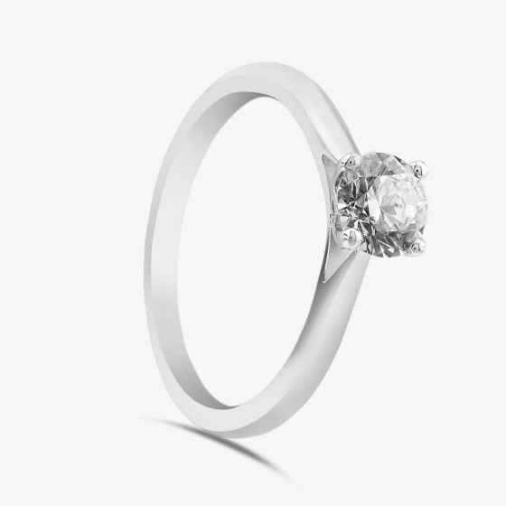Brown & Newirth 18ct White Gold 0.70ct Brilliant Cut Diamond Solitaire Ring MENW334E/24-17-765 N