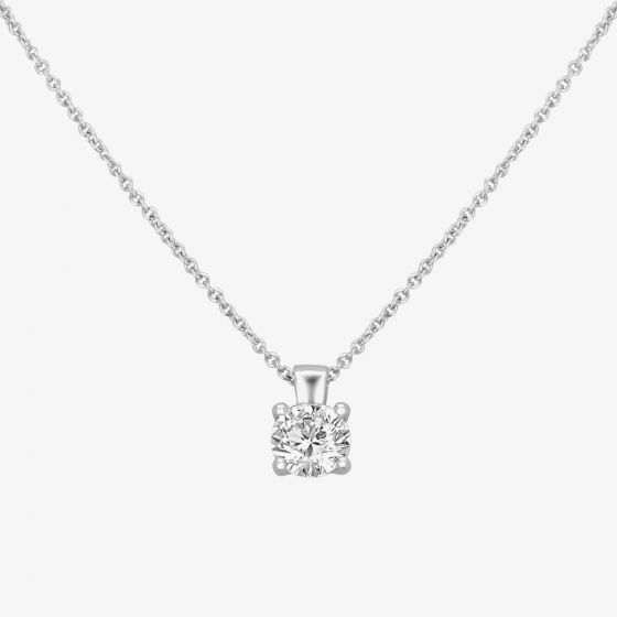 18ct White Gold 0.50ct Square Shaped Diamond Pendant NTP95D-18WG