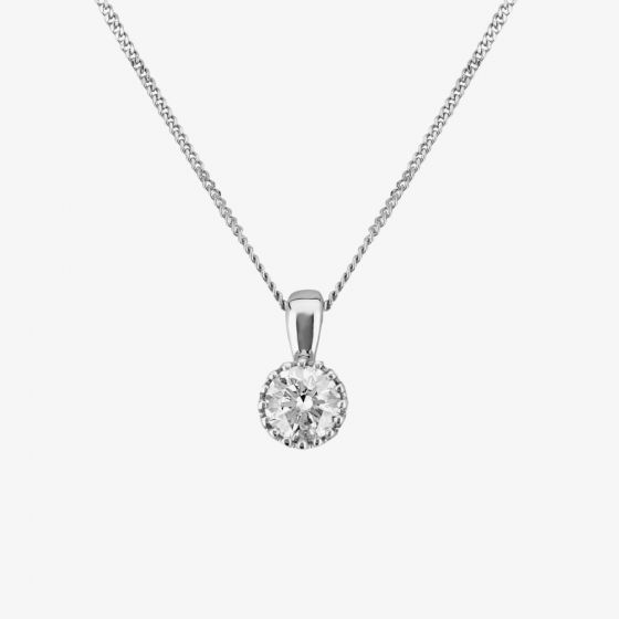 9ct White Gold 0.33ct Diamond Pendant P5360D-9W-033E