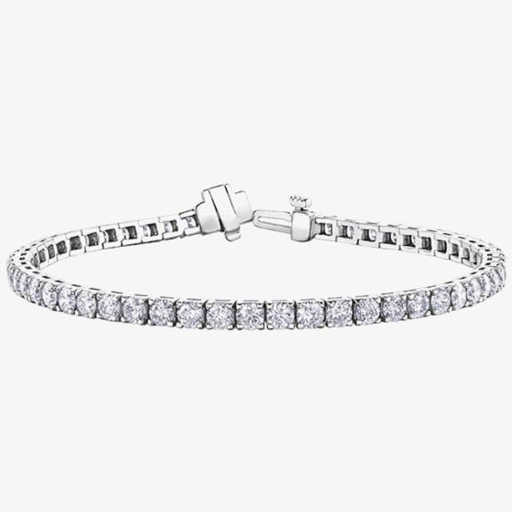 9ct White Gold 5.00ct Diamond Tennis Bracelet BR977WG/5-10