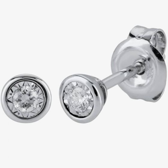9ct White Gold 0.06ct Diamond Stud Earrings TH0123486