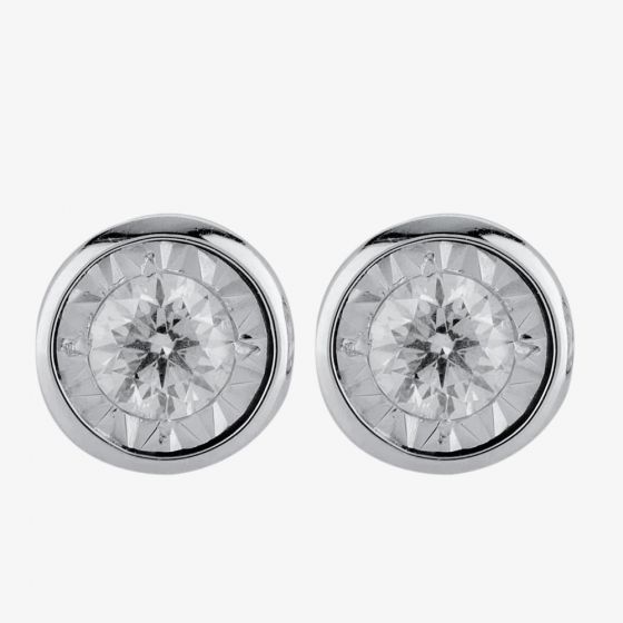 9ct White Gold 0.16ct Diamond Stud Earrings TH0123487