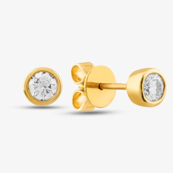 14ct Yellow Gold 0.40ct Brilliant Cut Diamond Stud Earrings ED39107KY14DD (X2)