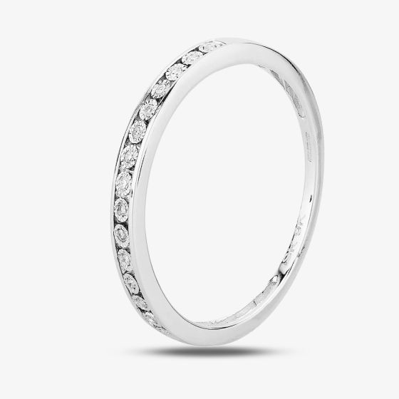 9ct White Gold 0.05ct Diamond Half Eternity Ring TH012525112163
