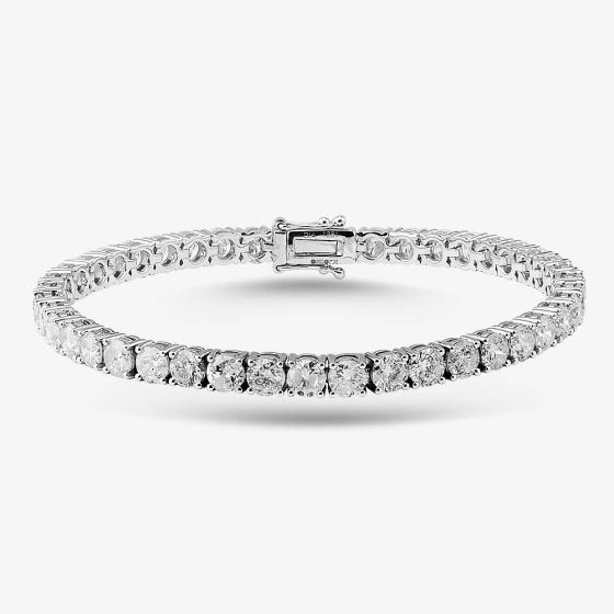  18ct White Gold 12.21ct Diamond Tennis Bracelet BFCMJ