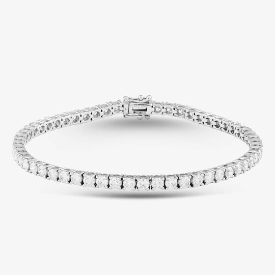 18ct White Gold 5.53ct Brilliant Cut Diamond Tennis Bracelet BHOJX