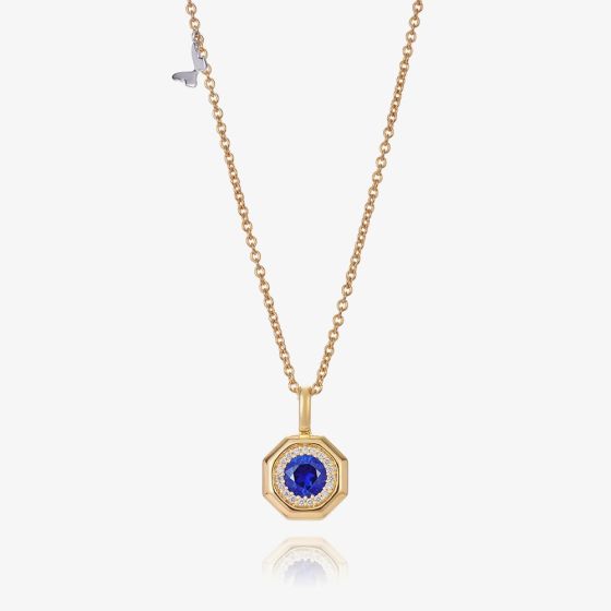 Tivon 18ct Yellow Gold Sapphire & Diamond Eden Pendant PTT-1047-BS