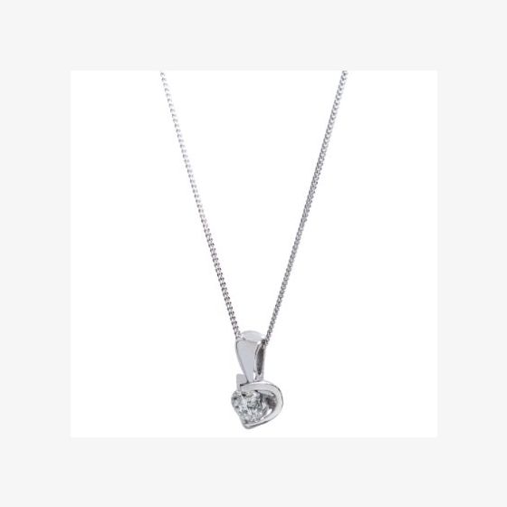 18ct White Gold 0.25ct Tension-set Diamond Pendant P2038W/25-18