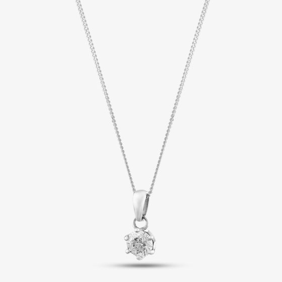 Platinum 0.40ct Brilliant Cut Diamond Pendant Necklace 5639P/PL/QD40