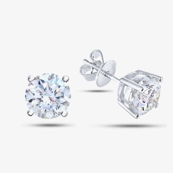 Platinum Certificated 2.01ct Diamond Four Claw Stud Earrings ERG1013(2.00CT)PR