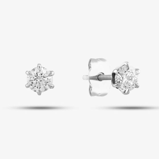 Platinum 0.74ct Brilliant Cut Diamond Stud Earrings ERG1108(4.5)PR