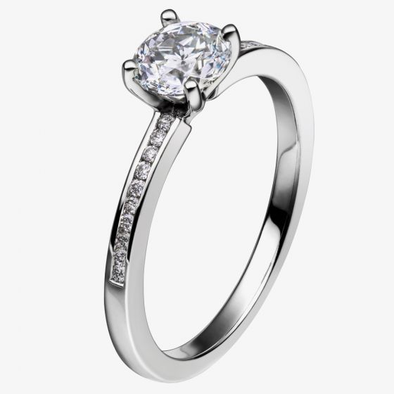 Mastercut Simplicity Four Claw 18ct White Gold Diamond Solitaire Ring C5RG007W