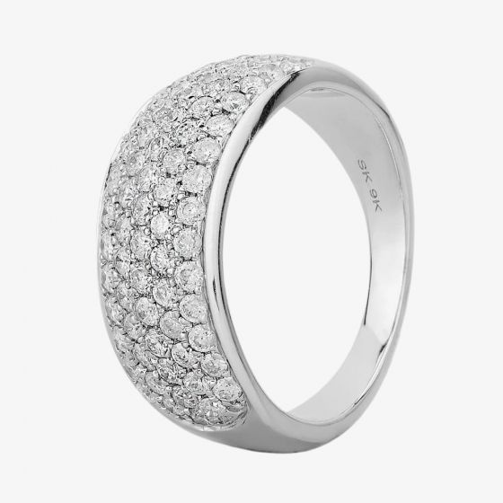 9ct White Gold 1.00ct Diamond Pavé Ring TH014656R