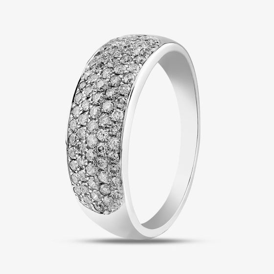 18ct White Gold 1.00ct Diamond Pavé Ring TH014630R