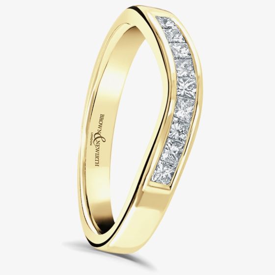 Brown & Newirth Aiko 9ct Yellow Gold 0.35ct Diamond Wishbone Ring HET168 9Y LDS