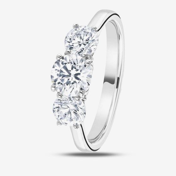 1888 Collection Platinum 1.50ct Certificated Brilliant Cut Three Stone Ring R3-145(1.50CT PLUS)