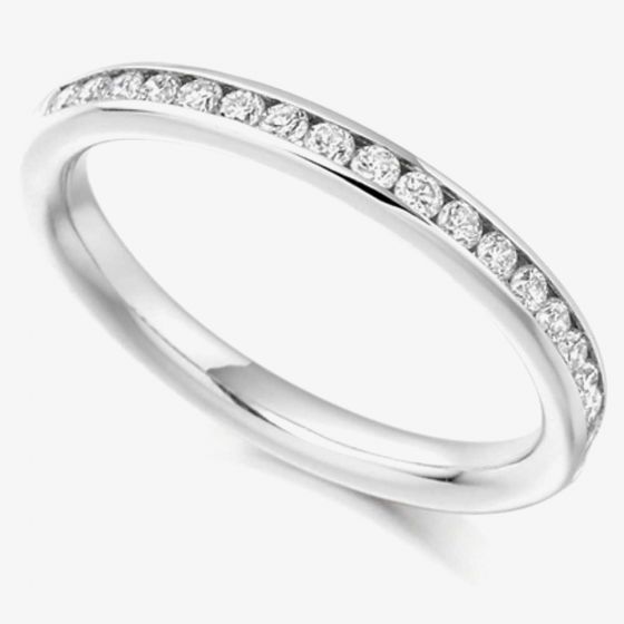Platinum 0.33ct Diamond Half Eternity Ring HET997 PLAT