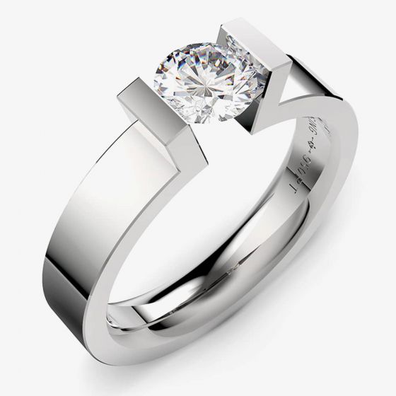 Niessing Spannring® Platinum 0.81ct Diamond Solitaire Ring N141799
