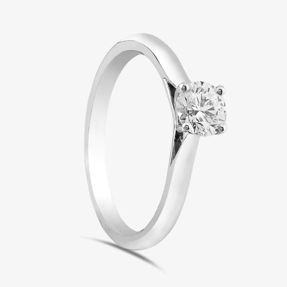 Brown & Newirth Platinum 0.50ct Asscher Cut Diamond Solitaire Ring MENW334D1/24-01-535C