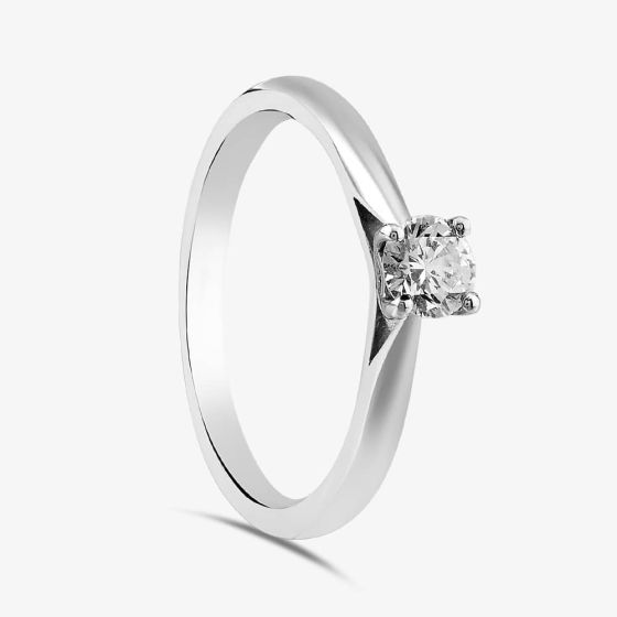 Brown & Newirth Platinum 0.33ct Brilliant Cut Diamond Solitaire Ring MENW334B1/24-01-429 N