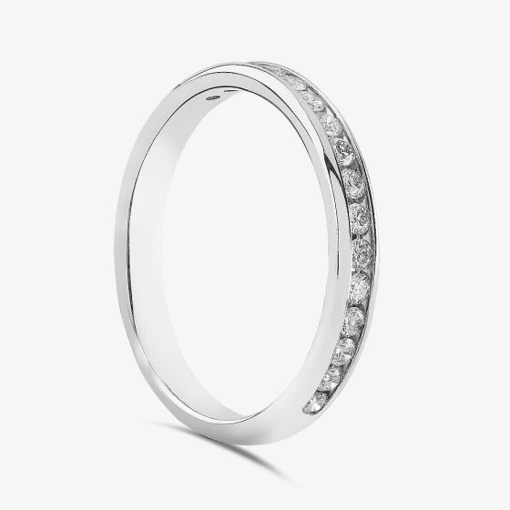 Brown & Newirth Platinum 0.30ct Brilliant Cut Diamond Half Eternity Ring HET2052 O