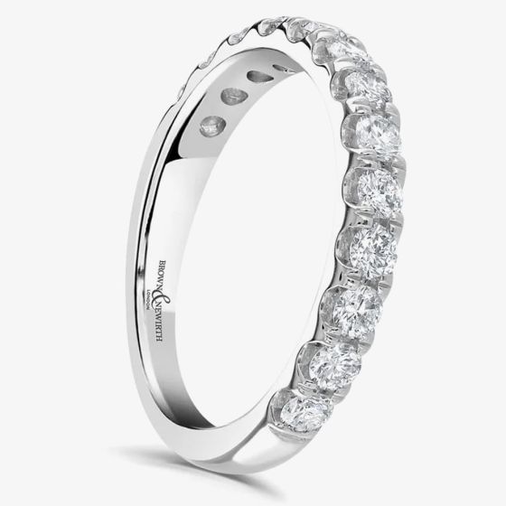 Brown & Newirth Platinum 0.20ct Brilliant Cut Diamond Half Eternity Ring HET884 PLT 