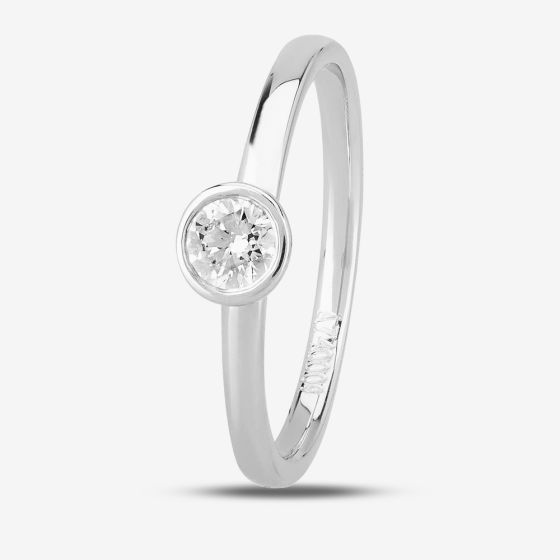 1888 Collection Platinum Brilliant Cut 0.25ct Diamond Solitaire Ring RI-1244