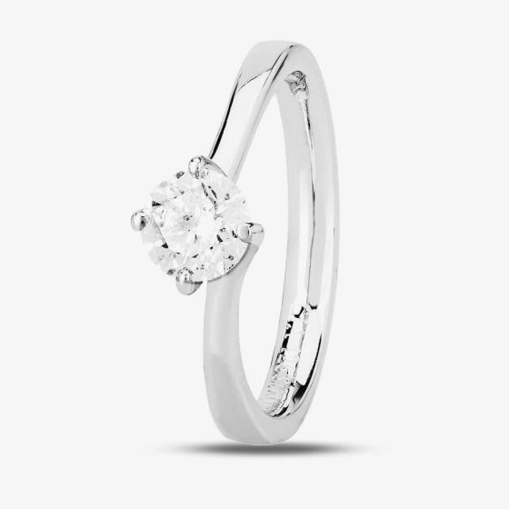 1888 Collection Platinum 1.50ct Certificated Brilliant Cut Diamond Twist Solitaire Ring RI-137(1.50CT PLUS)