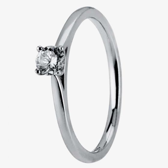 1888 Collection Platinum Brilliant Cut 0.20ct Diamond Solitaire Ring RI-2016