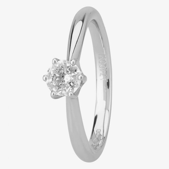 1888 Collection Platinum 0.40ct Six-Claw Diamond Solitaire Ring RI-1176(.40CT PLUS)