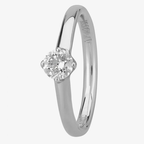 1888 Collection Platinum Brilliant Cut 0.40ct Diamond Solitaire Ring RI-1196