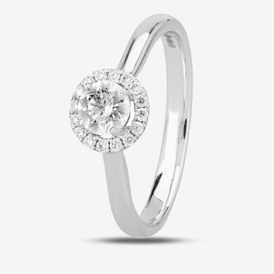 1888 Collection Platinum Brilliant Cut 0.33ct Diamond Floating Halo Ring DSR21