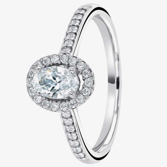 1888 Collection Platinum 0.41ct Diamond Halo Cluster Ring RC2017B(5X3)
