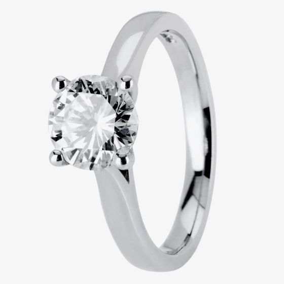 1888 Collection 18ct Yellow Gold 1.10ct Certificated Brilliant Cut Diamond Solitaire Ring RI-2016(1.00CT PLUS)