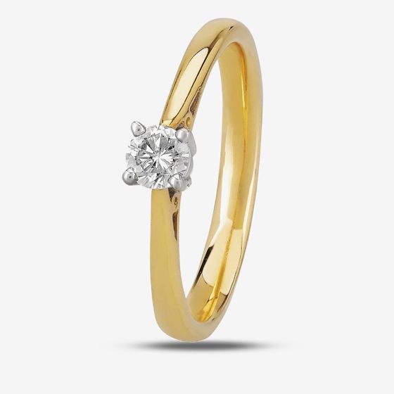 1888 Collection 18ct Gold 0.25ct Diamond Solitaire Ring CR8-SA11(.25CT PLUS)