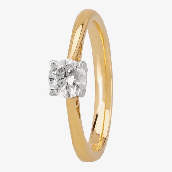 1888 Collection 18ct Gold 0.50ct Diamond Solitaire Ring CR8-SA11(.50CT PLUS)