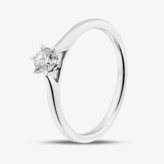 1888 Collection 9ct White Gold 0.25ct Brilliant Cut Diamond Solitaire Ring RPP11-9W-0.25-H-SI2
