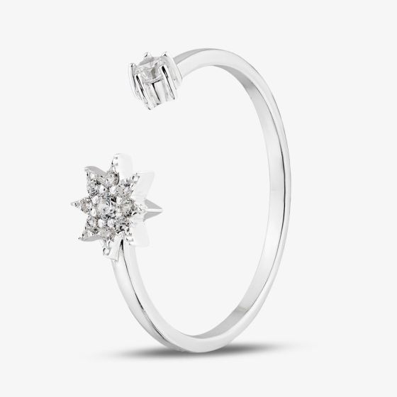 Sterling Silver Cubic Zirconia Star Open Ring 042-59862/SP