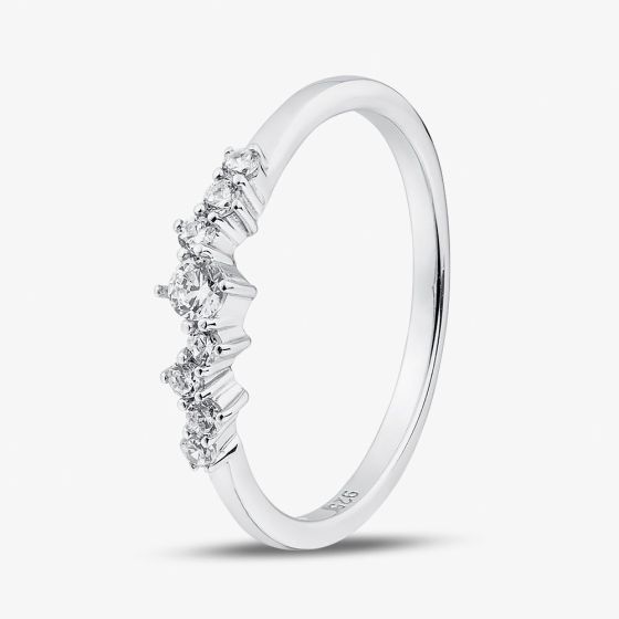Sterling Silver Cubic Zirconia Cluster Ring 05S2AZR572404