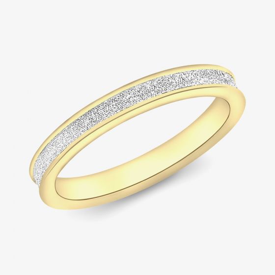 9ct Yellow Gold Stardust 2.5mm Ring 1.80.3679