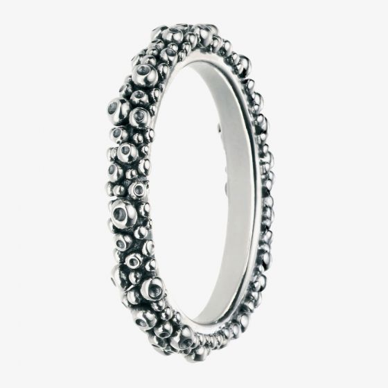 Silver Oxidised Bubble Ring R3445