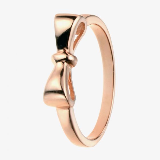 Rose Gold-Plated Bow Ring R3452