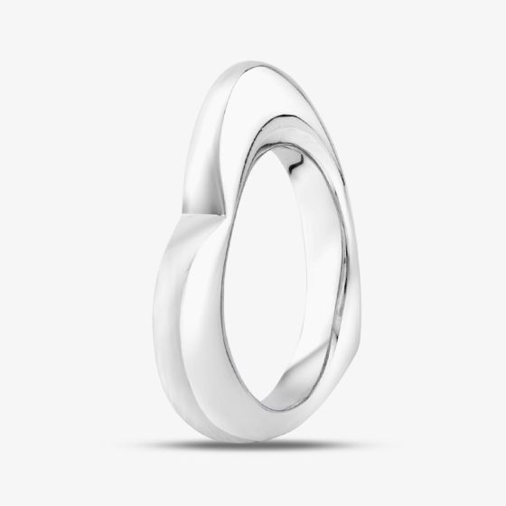 Sterling Silver Plain Heart Shape Ring SR07671B