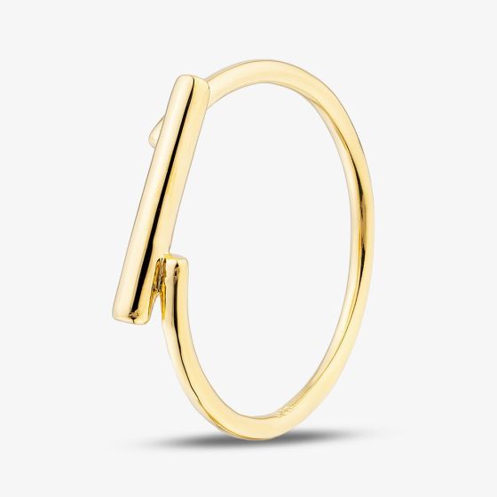 Yellow Gold Plated Sterling Silver Bar Ring AR8314/G
