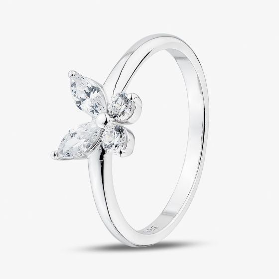 Sterling Silver Cubic Zirconia Butterfly Ring 05S2AZR579204