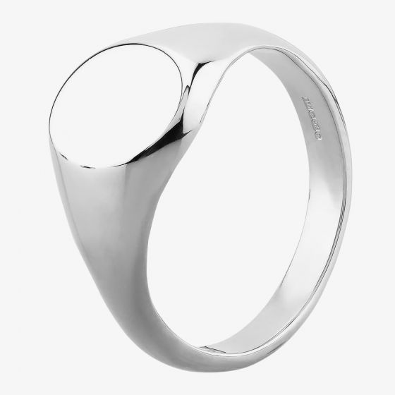 Sterling Silver 11x9mm Oval Signet Ring YSL578H